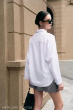 Áo sơ mi tay dài ADF196 trắng pc5