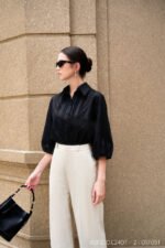 Áo sơ mi tay dài ADF200 đen pc1