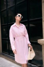 Đầm midi DB001 hồng pc1