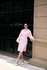 Đầm midi DB001 hồng pc5