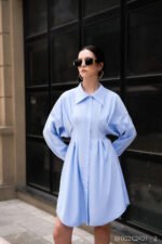 Đầm Sơ Mi Nữ RUZA Kiểu Trơn Thiết Kế Công Sở DF002