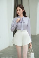 Áo sơ mi tay dài basic ADB206 tím pc1