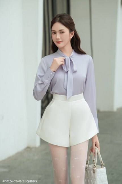 Áo sơ mi tay dài basic ADB206 tím pc1