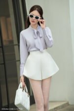 Áo sơ mi tay dài basic ADB206 tím pc5