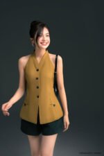 Áo sơ mi tay ngắn ANF204 xanh Olive pc4