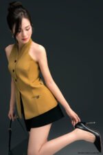 Áo sơ mi tay ngắn ANF204 xanh Olive pc5