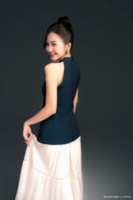 Áo sơ mi tay ngắn ANF204 xanh đen pc6