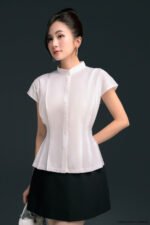 Áo sơ mi tay ngắn ANF 205 trắng pc4