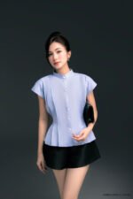 Áo sơ mi tay ngắn ANF xanh pc2