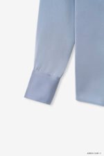 Áo Sơ Mi Tay Dài Basic ADB218 xanh 2D pc3