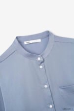 Áo Sơ Mi Tay Dài Basic ADB218 xanh 2D pc4