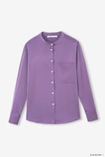 Áo Sơ Mi Tay Dài Basic ADB218 tím 2D pc2