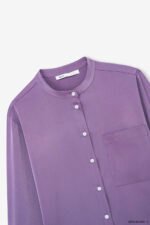 Áo Sơ Mi Tay Dài Basic ADB218 tím 2D pc1