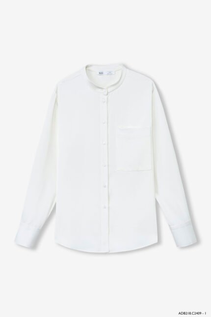 Áo sơ mi tay dài basic ADB218 trắng pc1