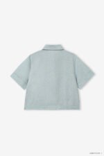 Áo Sơ Mi Tay Ngắn Basic ANB217 xanh 2D pc3