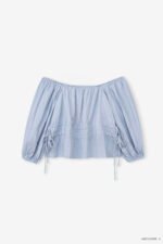 Áo Sơ Mi Tay Lỡ Kiểu – ALF212 xanh2D pc1