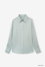 Áo Sơ Mi Tay Dài Basic ADB215 xanh 2D pc1