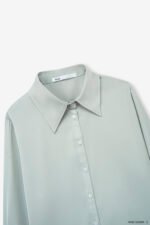 Áo Sơ Mi Tay Dài Basic ADB215 xanh 2D pc3