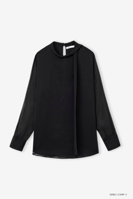 Áo sơ mi tay dài basic ADB211 đen pc1