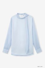 Áo sơ mi tay dài basic ADB211 xanh 2D pc1