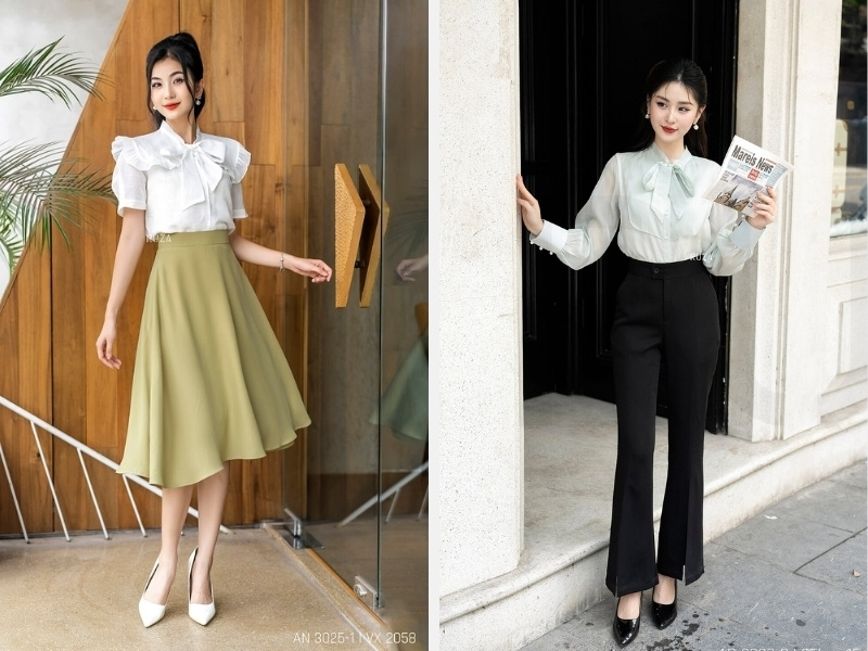 Mặc Gì Khi Đi Tiệc Tân Gia? Gợi Ý Trang Phục Đẹp Và Phù Hợp 15 Áo kiểu hoặc áo sơ mi phá cách