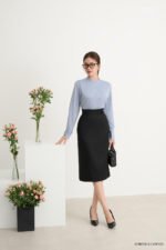 Áo sơ mi tay dài basic ADB218 xanh pc4