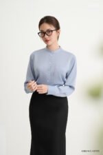 Áo sơ mi tay dài basic ADB218 xanh pc2
