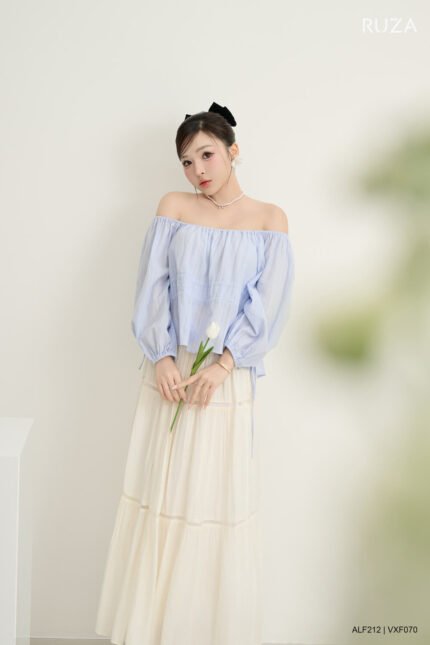 Áo sơ mi tay ngắn ALF212 xanh pc3