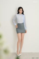 Áo sơ mi tay dài basic ADB211 xanh pc2