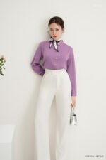 Áo sơ mi tay dài basic ADB218 tím pc3