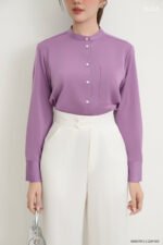 Áo sơ mi tay dài basic ADB218 tím pc1