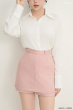 Áo sơ mi tay dài basic ADB215 trắng pc1