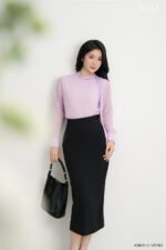 Áo sơ mi tay dài basic ADB211 tím pc2