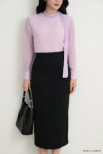 Áo sơ mi tay dài basic ADB211 tím pc1