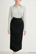 Áo sơ mi tay dài basic ADB215 xanh mint pc1