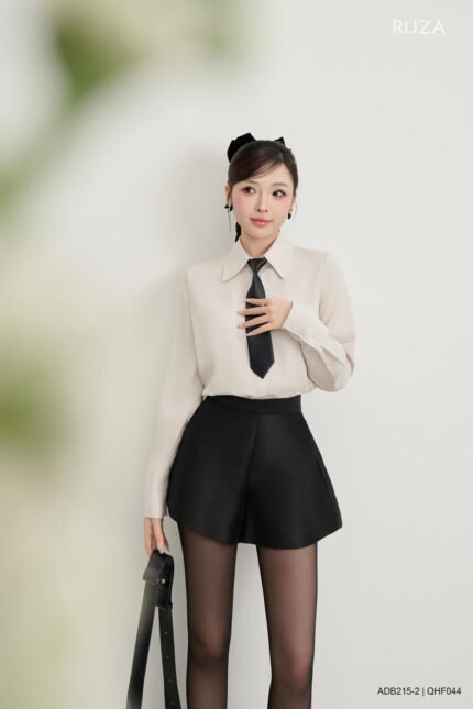 Áo sơ mi tay dài basic ADB215 be pc4