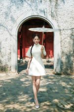 Đầm kiểu DF003 be pc3