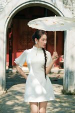 Đầm kiểu DF003 be pc4