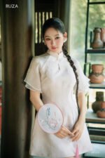 Đầm kiểu DF003 hồng pc1