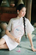 Đầm kiểu DF003 hồng pc3