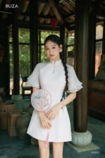 Đầm kiểu DF003 hồng pc4