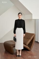 Áo sơ mi tay dài basic ANB216 đen pc2