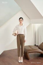 Áo sơ mi tay dài basic ANB219 trắng pc4