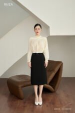 Áo sơ mi tay dài ANF221 Kem pc1