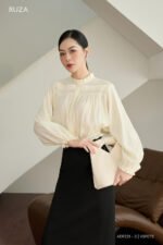 Áo sơ mi tay dài ANF221 Kem pc3