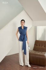 Áo sơ mi tay ngắn basic ANB225 xanh pc3