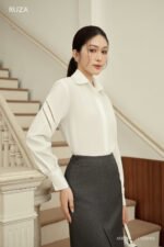 Áo Sơ Mi Tay Dài Basic ADB229 trắng pc3