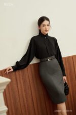 Áo Sơ Mi Tay Dài Basic ADB227 đen pc3