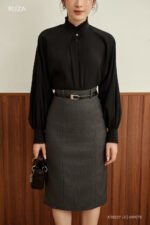 Áo Sơ Mi Tay Dài Basic ADB227 đen pc5