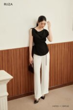 Áo Sơ Mi Tay Ngắn Kiểu ANF226 đen pc1